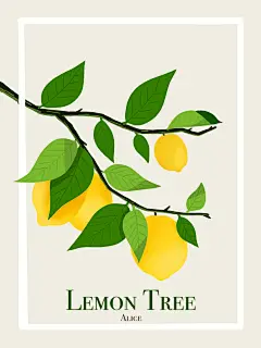 Procreate插画打卡#1 柠檬树Lemon Tree