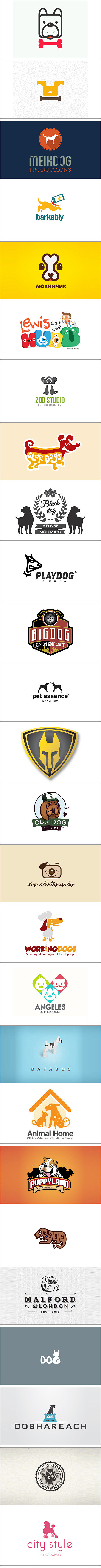 一组汪星人元素的Logo设计