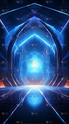 3D立体三维空间科技背景