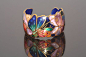 Gorgeous champleve enamel cuff style bracelet by David Kuo: 