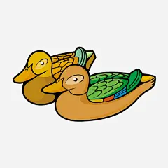 卡通鸳鸯免抠素材 设计图片 免费下载 页面网页 平面电商 创意素材 png素材