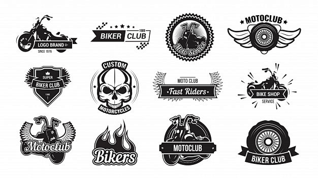摩托车俱乐部logo标志矢量图素材