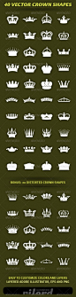 VECTOR DOWNLOAD (.ai, .psd) :: https://sourcecodes.pro/article-itmid-1001897187i.html ... 40 Vector Crown Shapes ...  crests, crowns, decoration, heraldry, ornaments, print, retro, shapes, stylish, symbols, vector, vintage  ... Vectors Graphics Design Ill