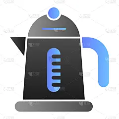 彩色图片,家庭生活,壶,符号,平坦的,计算机图标,茶,饮料,热,塑胶