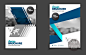 矢量蓝色企业简洁业务宣传DM宣传单页海报设计模板素材 G1491-淘宝网