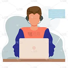 在平板电脑上工作的人。自由职业理念，舒适的工作环境。股票插图孤立在白色背景。现代思维和创造力，信息图