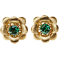 La Perla Garden Jewels Gold & Green Topaz Flower Earrings
