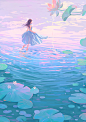 荷_糖谷一__插画师作品_涂鸦王国gracg.com