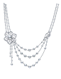 Mikimoto Magnolia pearl strand necklace.