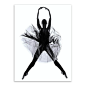 轻艺术 摄影写真 黑白 芭蕾舞者 照片 海报画芯##简约##礼物##海报##卧室##装饰画