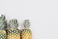 水果, 金, 最小, 极简主义, 菠萝, 热带, 热带水果, 墙, 白色背景