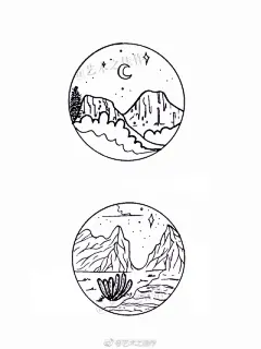 黑白针管画 - 堆糖，美图壁纸兴趣社区