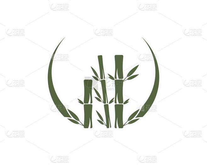 竹叶图标标识向量