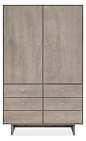 LR: Hudson Armoire - Room & Board. Can be used as an entertainment armoire (TV space - 41w x 14d x 41.5h) . (44w x 20d x 71h): 
