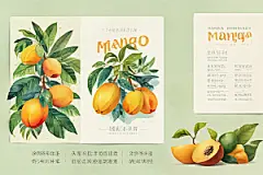 手绘水果插画展现丰收喜悦图片