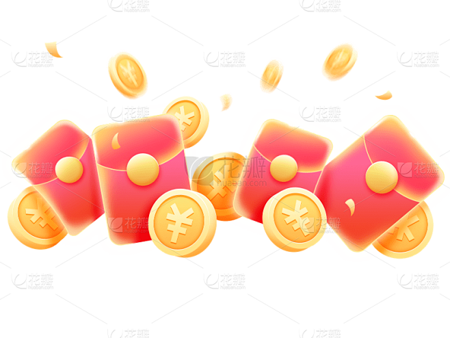 促销活动红包金币贴纸
