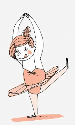 跳芭蕾舞的小女孩免抠素材_新图网 https://ixintu.com 儿童 儿童插画 卡通 卡通插画 可爱 童话 芭蕾舞
