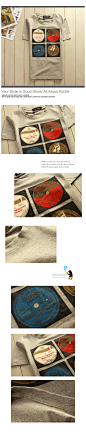 多类CD盘图案 韩版夏装男士t恤 男T恤 男士短袖t恤 男装短袖T恤-淘宝网