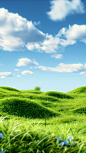 风光系列3D-合成近景草地通用背景