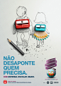 Campaign about used scholar supplies donations. : Creche Nave da Saudade - Campanha para arrecadação de material escolar usado.Redação / Copywriter: Eliza Maria CarraraIlustração / Illustration: Jorge Curti