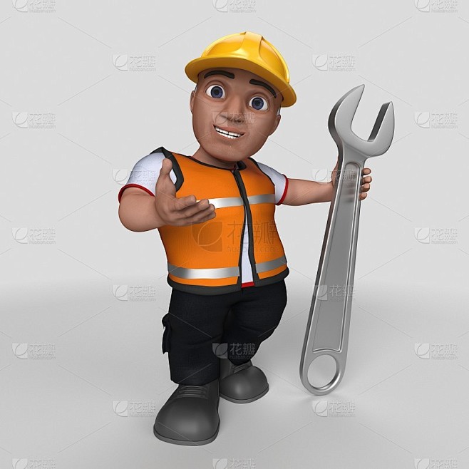 3D卡通建造者角色
