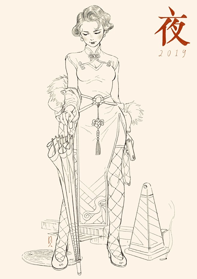 “渊”系列的后续，这部分有上色。_貝sa...