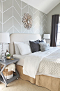 Neutral bedroom decor-- grey, white, tan, cream, beige, slate, gold metal, silver metal: 