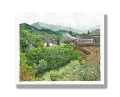 李嘉爱采集到传统建筑插画