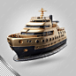 a model of a ship called the company name on it