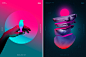 2018 graphic design trends gradients and bold colors