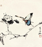 于非闇 粉蝶丽蕊 镜心 纸本作品欣赏