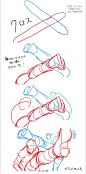 #绘画学习#   插画师もじさん的一组人物构图透视，透视渣学起来！ #插画艺术作品#