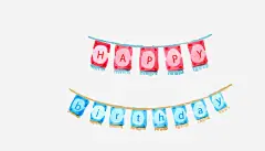 手绘水粉生日快乐彩旗_新图网 https://ixintu.com 手绘 水粉 彩旗 生日快乐