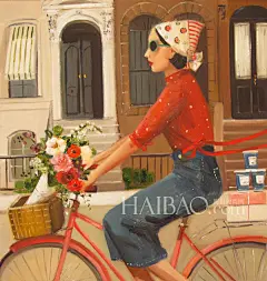 【图】清新之中夹杂复古韵味！插画家Janet Hill时尚油画作品赏，油画颜料描摹淡然美好，精致画卷温馨治愈！_第2页_插画_海报时尚网