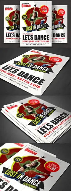 舞蹈培训中心宣传海报模板 Dance Flyer