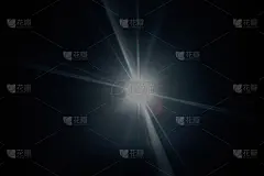 抽象的镜头光晕，灯光效果元素，太阳能，太阳光在黑色背景_5125661238