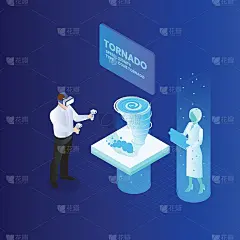 在虚拟世界等距三维中研究龙卷风