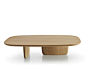 Oval oak coffee table TOBI-ISHI | Coffee table by B&B Italia