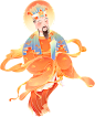 北灶神国潮插画-灶神