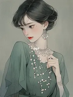 夏日清凉 优雅的军绿色御姐范人物肖像尝试