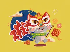 【一月】日历小场景插画