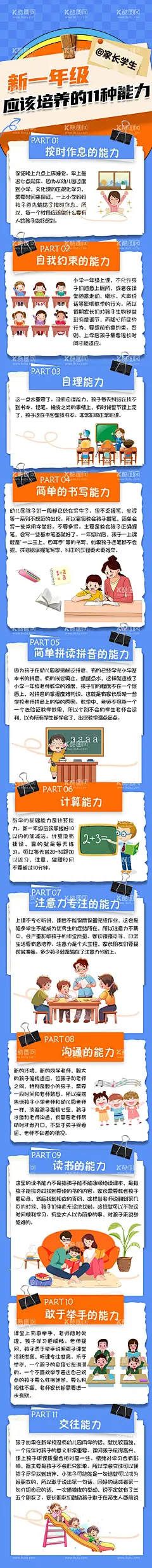 能力培养长图海报  - 源文件下载【酷图网】海报,长图,教育,能力,培养,