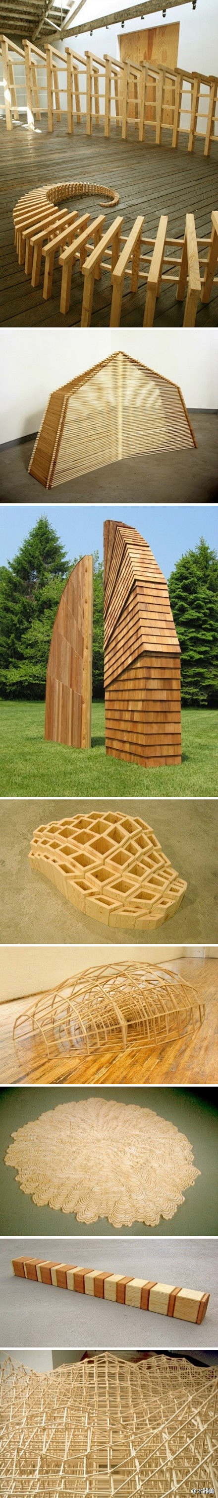 
艺术具有无限可能，一组令人惊叹的木结构...