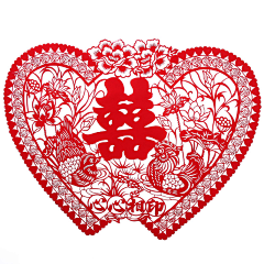 地球宝贝0036采集到剪纸.喜