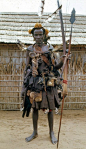 Africa | Extensive regalia worn by titled Kuba soldier known as Iyol, Bungamba village, DR Congo | ©Eliot Elisofon. 1970: 