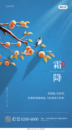魔力设采集到【霜降】在线编辑海报