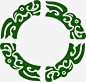 绿色天然传统云纹圆形png免抠素材_新图网 https://ixintu.com 绿色 天然 传统 圆形