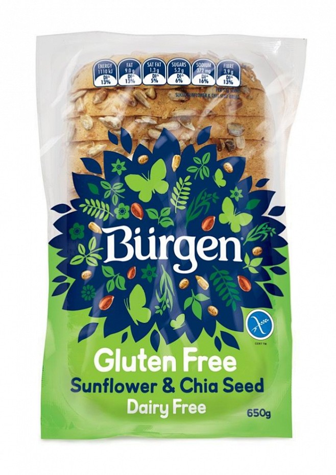 新西兰无麸质Burgen面包品牌包装设计...