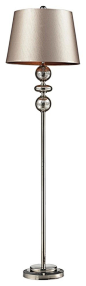 D2228 Hollis Floor Lamp, Antique Mercury Glass & Polished Nickel - transitional - Floor Lamps - 1800Lighting