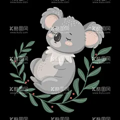 手绘风格清新考拉元素  - 源文件下载【酷图网】考拉,野生动物,树懒,可爱,卡通,儿童,手绘,清新,插画,插图,设计,广告,PSD,分层